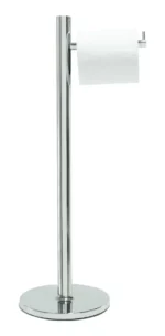 Papeleira De Chão Redonda 4030 Simples Latao Cromado