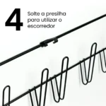 Escorredor Cook Home Gaivota Black 2631 Arthi em fundo branco instruções 4