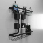 Prateleira Dupla Ultra Black Ventosa Retangular 2656 Arthi - Imagem 6