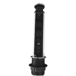 Torre De Tomada Multiplug 3 Tomadas 1 Usb E 1 Usbc Inox
