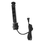 Torre De Tomada Multiplug 3 Tomadas 1 Usb E 1 Usbc Inox - Imagem 2