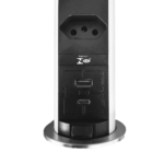 Torre De Tomada Multiplug 3 Tomadas 1 Usb E 1 Usbc Inox - Imagem 5