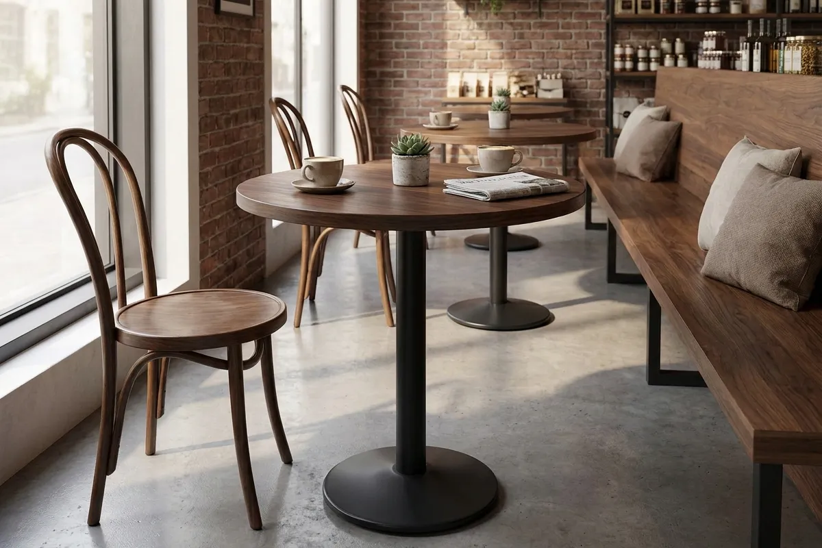 Base de mesa preta OR 2206 em ambiente contemporâneo