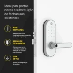 Fechadura digital Yale YMC 420W branca com Zigbee funções