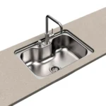 Cuba Tramontina Morgana 60FX undermount inox escovado 69x49cm vista frontal