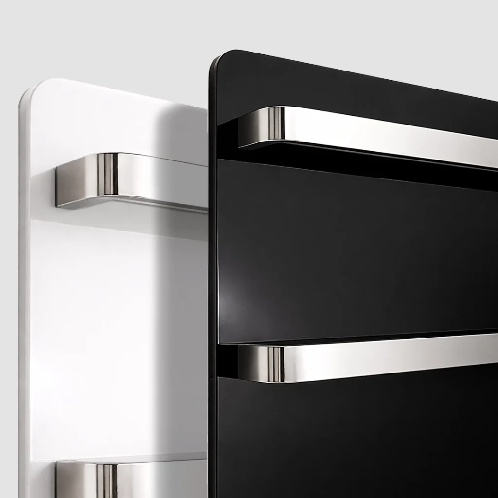 Toalheiro térmico inox banheiro Vieiro com tecnologia Quick Heat para aquecimento rápido e uniforme