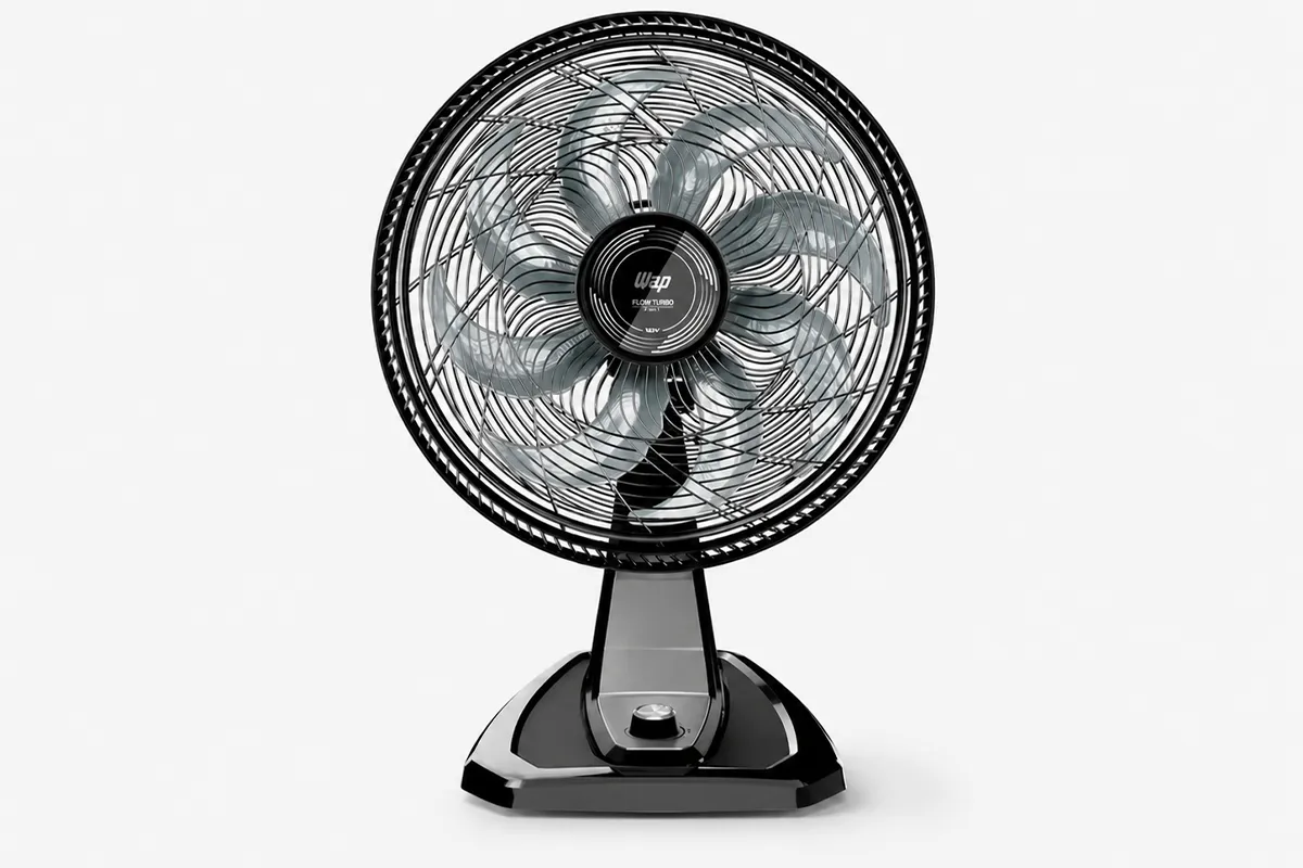 Ventilador WAP Flow Turbo mesa e parede 127V em fundo neutro