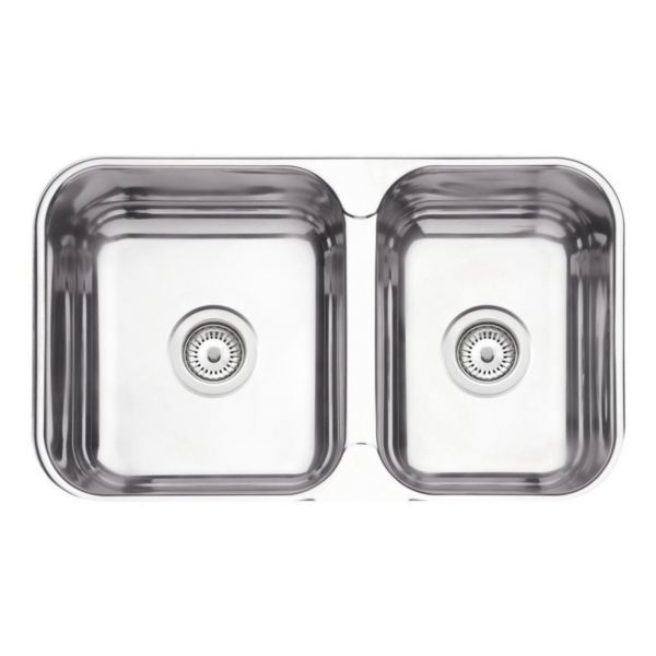 Cuba Tramontina Isis Inox Polido 69x40 dupla embutir sobrepor