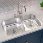 Cuba Tramontina Isis Inox Polido 69x40 dupla embutir sobrepor