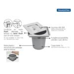 Lixeira de embutir inox 5 litros Tramontina Clean Square quadrada com acabamento acetinado e balde removível
