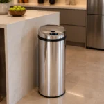 Lixeira automática inox com sensor premium Kazalinda inoxidável polido