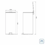Lixeira Inox Loop Tramontina com Pedal