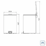 Lixeira Inox Loop Tramontina com Pedal