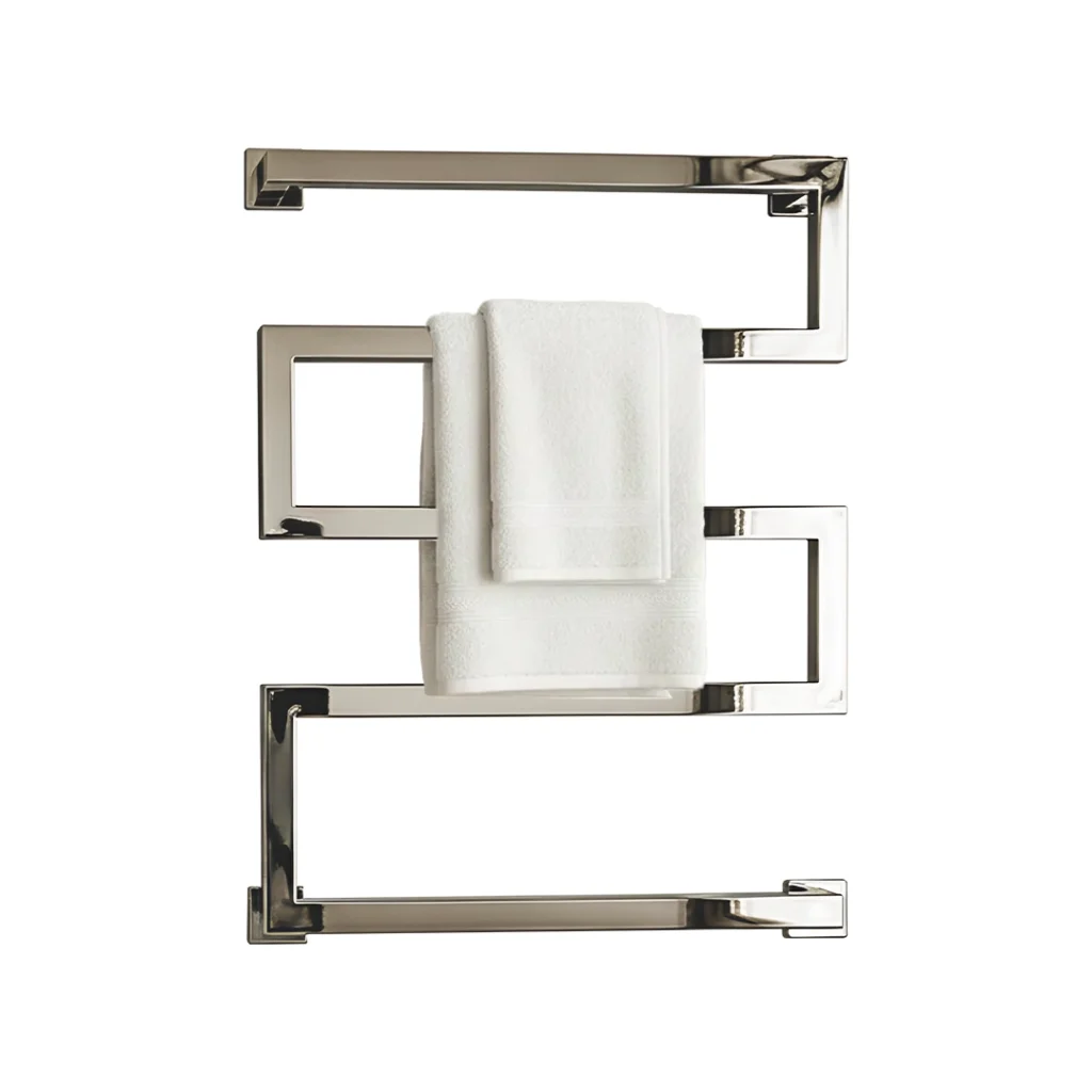 Toalheiro térmico elétrico inox 220v polido Right Premium Supreme instalado em banheiro moderno