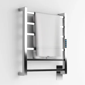 toalheiro elétrico inox 304 Wi-Fi Alexa Titan Aquece vista frontal em banheiro moderno