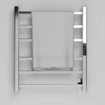 toalheiro elétrico inox 304 Wi-Fi Alexa Titan Aquece vista frontal em banheiro moderno