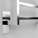 toalheiro elétrico inox 304 Wi-Fi Alexa Titan Aquece vista frontal em banheiro moderno