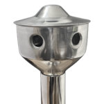 Coletor de cigarros inox 10 litros Aton Ecobin em aço escovado para áreas externas