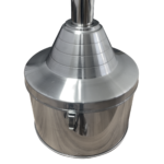 Coletor de cigarros inox 10 litros Aton Ecobin em aço escovado para áreas externas