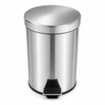 Lixeira de Pedal Inox Fechamento Slow Motion 3, 5, 12, 20 ou 30 litros - Kazalinda