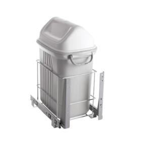 Lixeira de embutir deslizante GTB 7148T cromada com capacidade para 19 litros