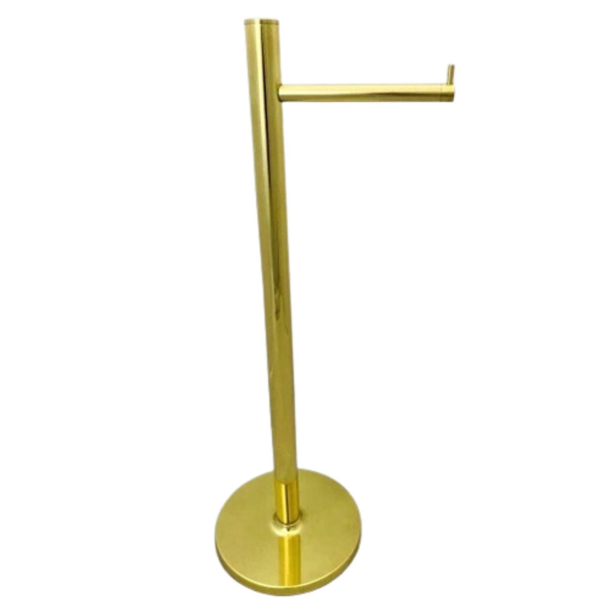 1752427.png Porta Papel Higiênico Chão Redondo Dourado 4030 Não Enferruja - Imagem 1