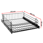 Gaveta Fruteira Deslizante Preto Fosco 370x125x450mm Mód 400mm - Imagem 2
