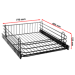 Gaveta Fruteira Deslizante Multiuso em Preto fosco 770MM 7254 - Imagem 2