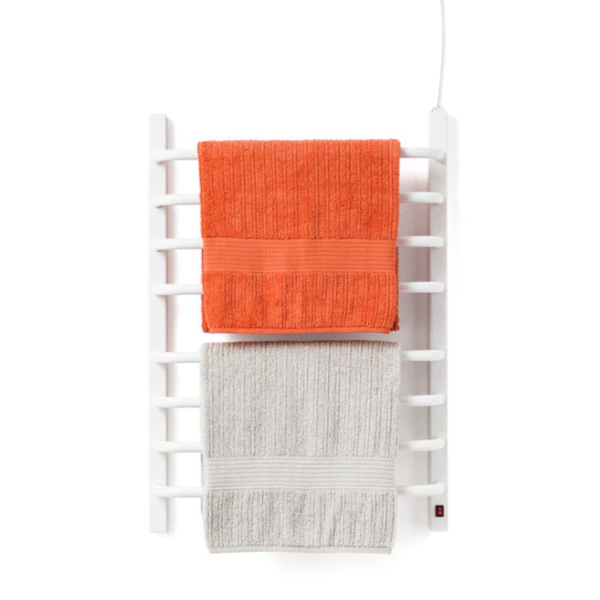 Toalheiro Térmico Grande Branco Flape para 2 Toalhas com Fio Superior - Aquecedor Elétrico de Toalha