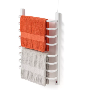 Toalheiro Térmico Grande Branco Flape para 2 Toalhas com Fio Superior - Aquecedor Elétrico de Toalha