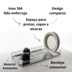Escorredor Slim Fixo 670mm Inox 7092 GTB - Imagem 2