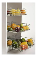 Gaveta Fruteira Deslizante Cromada 770x125x465mm Mód 800mm 7254 - Imagem 2