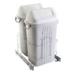 Lixeira De Embutir Deslizante Dupla 30L Para Cozinha 7190 CR