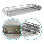 Escorredor De Pratos Deslizante 870x75x270mm Mód 900mm Inox 7158 - Imagem 4