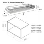 Escorredor De Pratos Deslizante 970x75x270mm Mód 1000mm Inox 7159 - Imagem 6