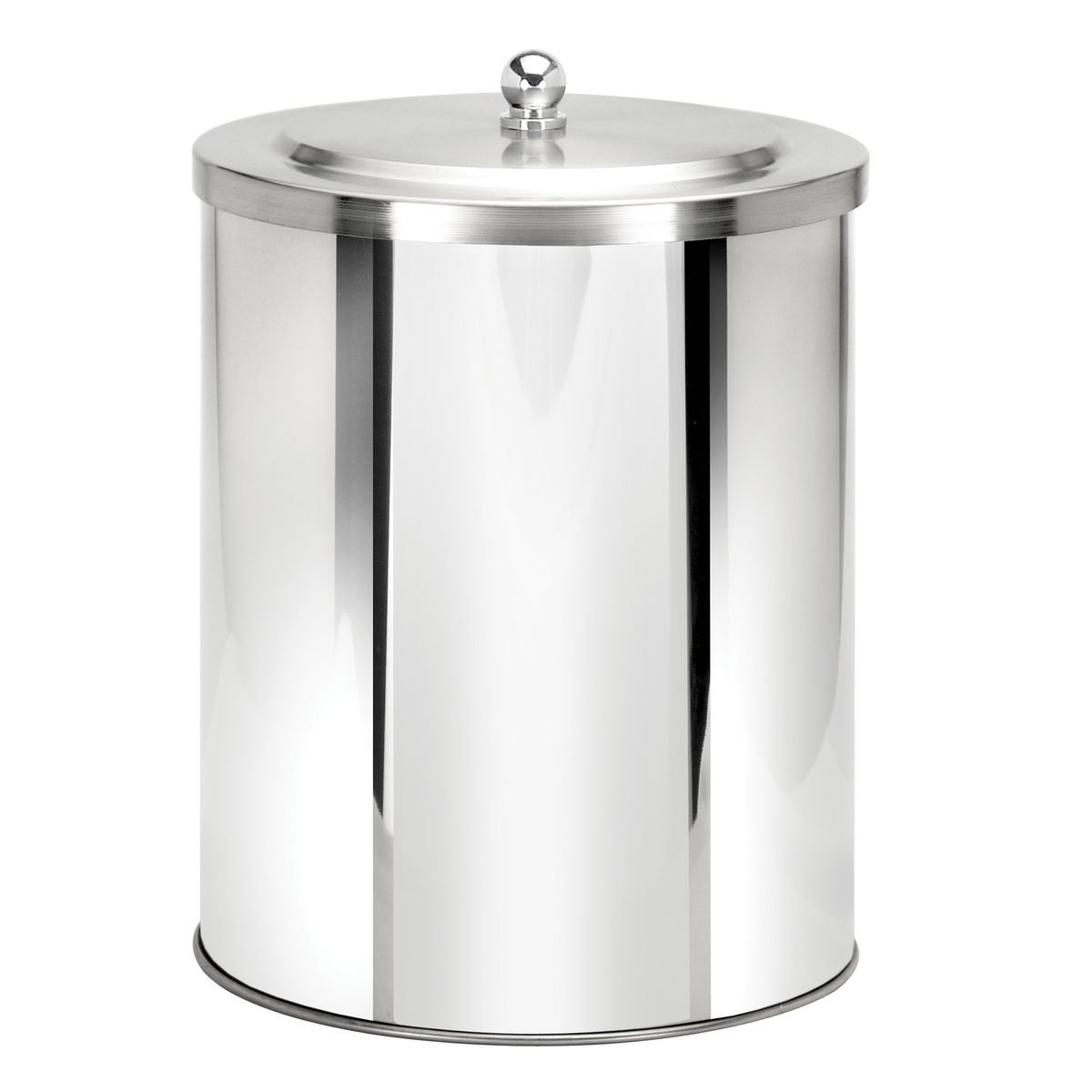 722915-1200.jpg Lixeira de Pia com Tampa Sobreposta em Inox 3 Litros Ecobin - Imagem 1