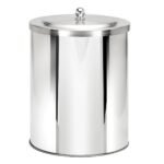 Lixeiras de Pia com Tampa Sobreposta Inox 7 Litros Ecobin