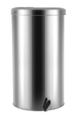 Lixeira Redonda de Pedal Aço Inox Polido 50 Litros - Imagem 6