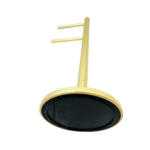 Porta Papel Higiênico Chão Redondo Duplo Latão Dourado 4031 - Imagem 5