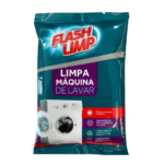 Kit com 2 sachês de 80g do Limpa Máquina de Lavar Flash Limp para higienização profunda do tambor da lavadora