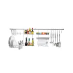 Organizador suspenso cozinha Cook Home Kit 10 Arthi 1410 140cm aço cromado