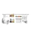 Organizador suspenso cozinha Cook Home Kit 10 Arthi 1410 140cm aço cromado