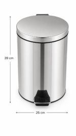 Kit Lixeira Pedal Inox Fechamento Slow Motion Kazalinda