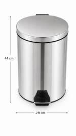 Kit Lixeira Pedal Inox Fechamento Slow Motion Kazalinda