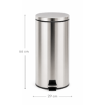 Kit Lixeira Pedal Inox Fechamento Slow Motion Kazalinda