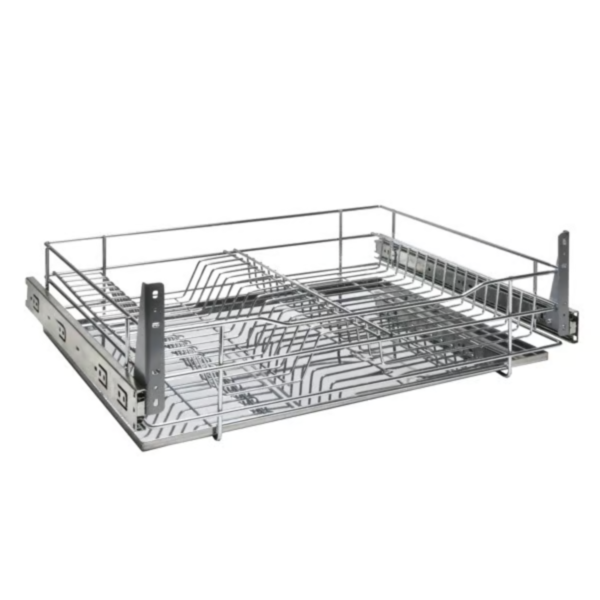 Escorredor de louças em gaveta para módulo 60cm cromado GTB 7176 com bandeja coletora em inox 430