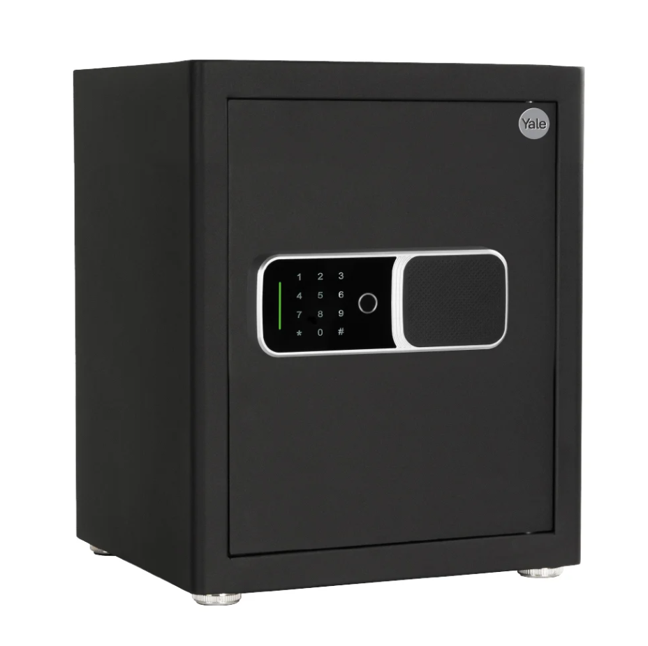 Cofre Digital Yale Biosecure Office motorizado com leitor biometrico e teclado touchscreen