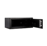 Cofre digital Yale Motion Laptop formato horizontal com abertura motorizada por senha numerica e chave mecanica