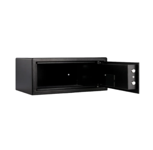 Cofre digital Yale Motion Laptop formato horizontal com abertura motorizada por senha numerica e chave mecanica