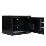 Cofre Digital Motion Home Yale com travas motorizadas em aco macico abertura automatica por senha numerica e chave mecanica iluminacao interna LED
